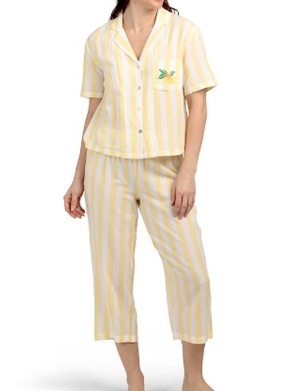 Cynthia Rowley 100% Cotton Striped Pajama set